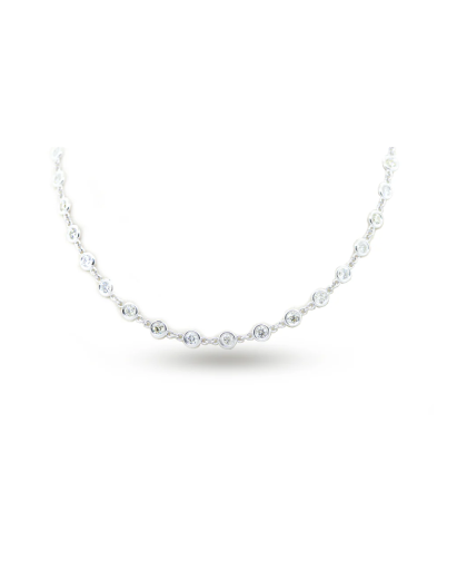 NYBERG Eternity Necklace - 14K White Gold, 3.75ctw