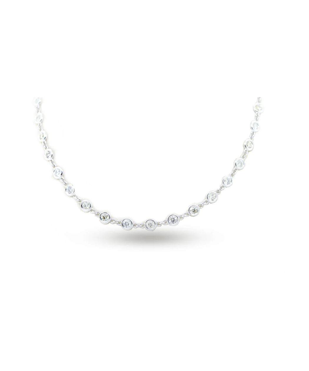 NYBERG Eternity Necklace - 14K White Gold, 3.75ctw