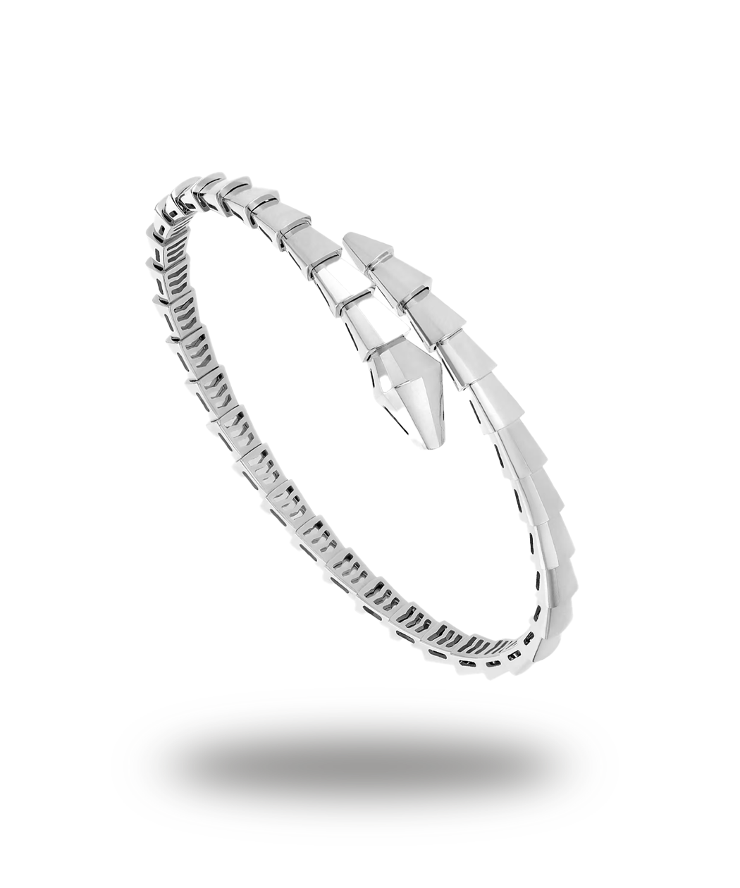 Urværk™ Bvlgari - White Gold Serpenti Viper Bracelet