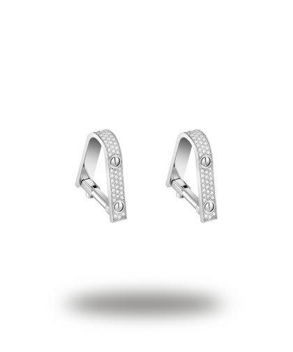 Urværk™ Cartier - White Gold and Diamond LOVE Cufflinks
