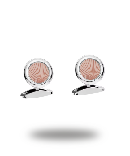 Urværk™ Chopard - Salmon Stainless Steel L.U.C. Cufflinks