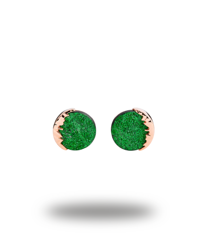 Urværk™ Tateossian - Rose Gold and Green Garnet Cufflinks