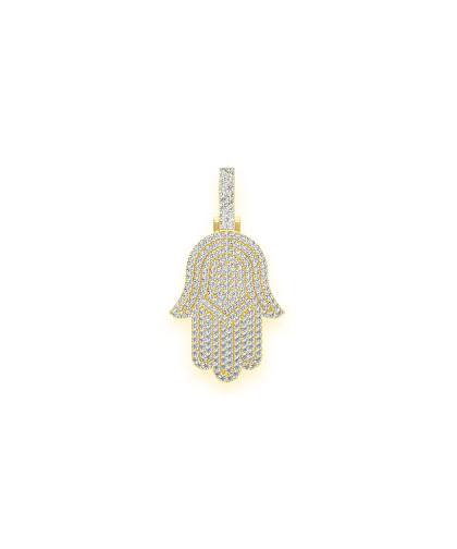Urværk™ Hamsa Pendant - 14K Gold, VS Diamonds