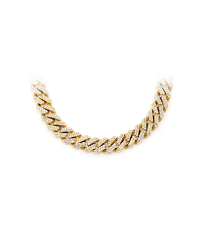 Urværk™ 9mm Raised Miami Cuban Chain - Solid 14K Gold, VS Diamonds