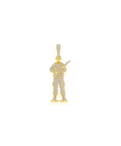 Urværk™ Toy Soldier Pendant - 14K Gold, VS Diamonds