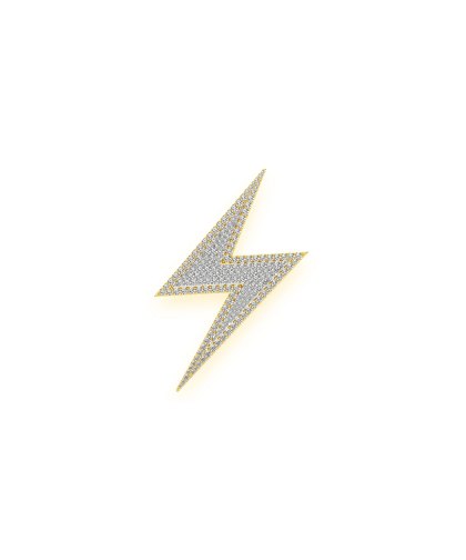 Urværk™ Lightning Bolt Pendant - 14K Gold, VS Diamonds