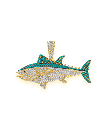 Urværk™ Bluefin Tuna Pendant - 14K Gold, VS Diamonds