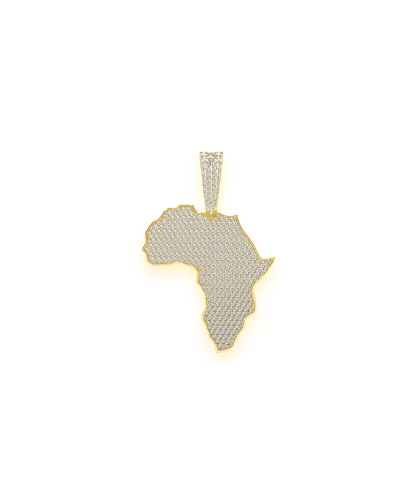 Urværk™ Africa Continent Pendant - 14K Gold, VS Diamonds