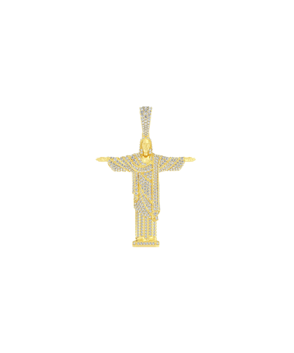 Urværk™ Christ The Redeemer Pendant - 14K Gold, VS Diamonds