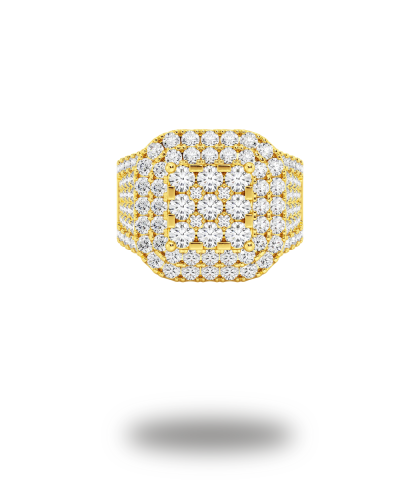 Urværk™ Cushion Shape Signet Ring - 14K Gold, VS/VVS